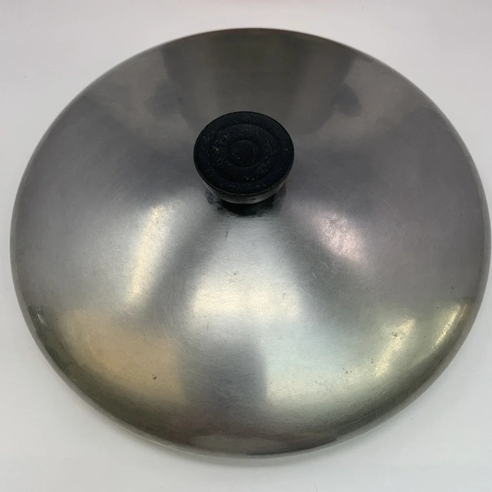 Vintage REVERE WARE 8 Qt Stockpot & Lid Copper Bottom Double Ring Pre-1968 USA